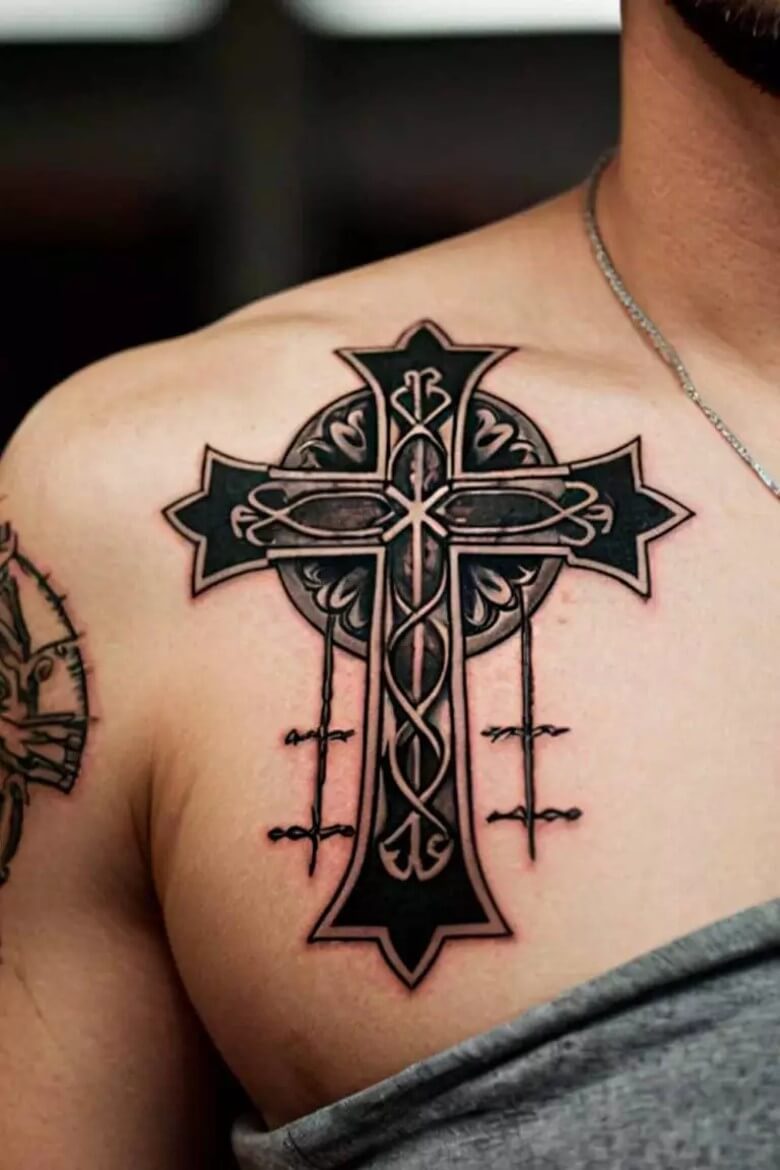 Tattoos für Männer - Kreuz-Tattoo