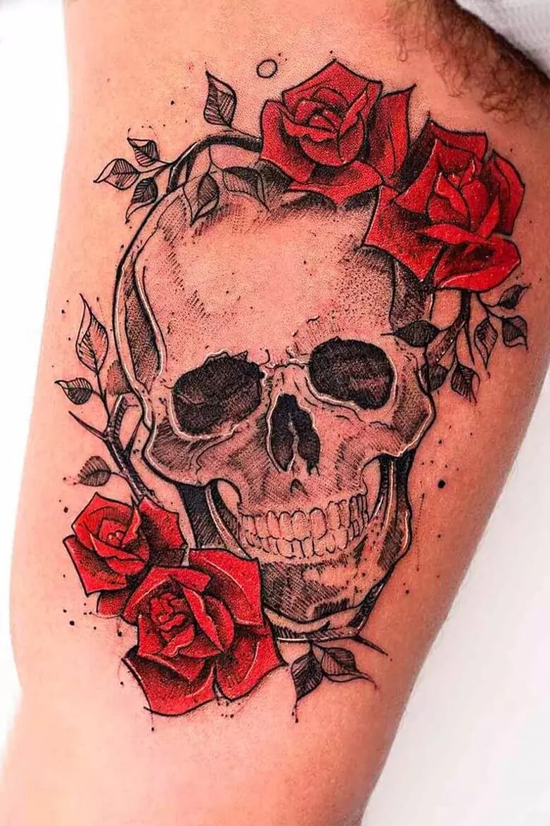 Tattoos für Männer - Totenkopf-Tattoo