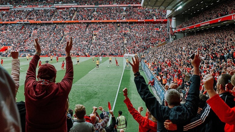 Männertag bei einem Spiel der Fussball-Bundesliga